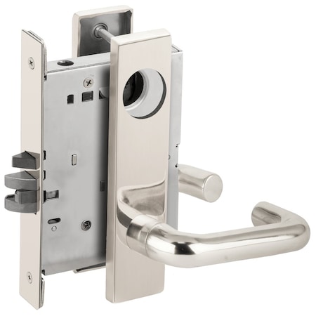 Schlage Grade 1 Entrance Office Mortise Lock, Less Cylinder, 03 Lever, L Escutcheon, Bright Chrome Finish, F L9050L 03L 625